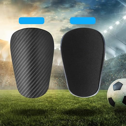 Mini Soccer Shin Guards, Carbon Fiber, Black,