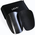 Mini Soccer Shin Guards, Carbon Fiber, Black,