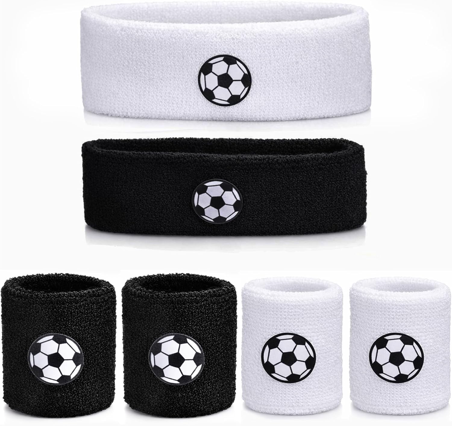 Sports Sweatband Headband Set